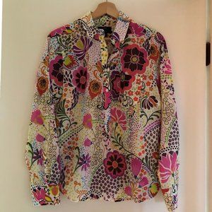 J. Crew cotton voile popover shirt, size 8 (runs small)